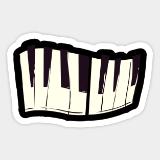 Piano Keys Keyboard Pianist Musician Sticker